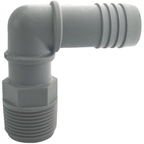 1" Insert x Male Pipe Thread Poly Elbow