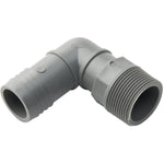 1-1/4" Insert x Male Pipe Thread Poly Elbow