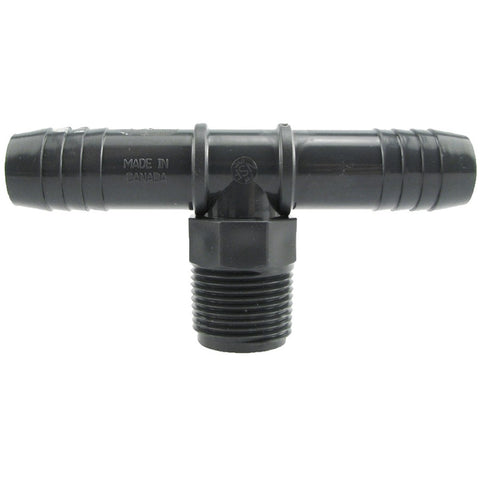 1/2" Insert x 1/2" Male Pipe Thread Poly Tee