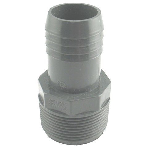 1-1/4" Insert x 1-1/2" Male Pipe Thread Poly Adapter