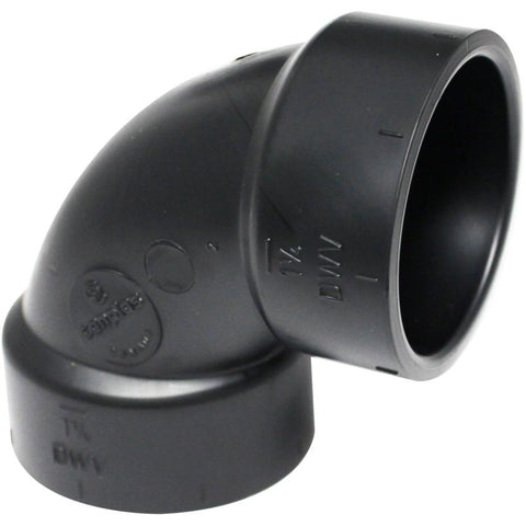 1-1/4" Hub x Hub ABS 90 Degree Elbow