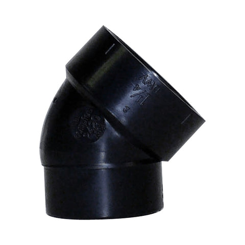 1-1/4" Spigot x Hub ABS 45 Degree Street Elbow