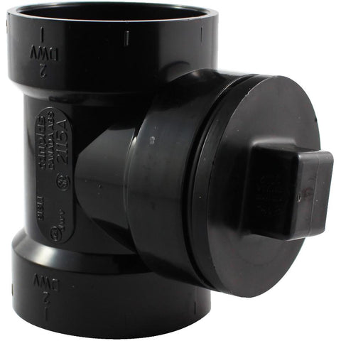 2 inch(s) Hub x Hub ABS Cleanout Tee, with Plug