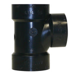 1-1/2" Hub x 1-1/2" Hub x 1-1/4" Hub ABS Reducing Sanitary Tee