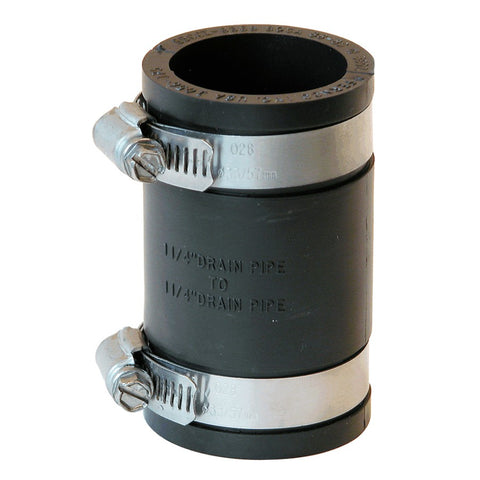 1-1/4" Plastic to Cast Iron Adjustable PVC Coupling