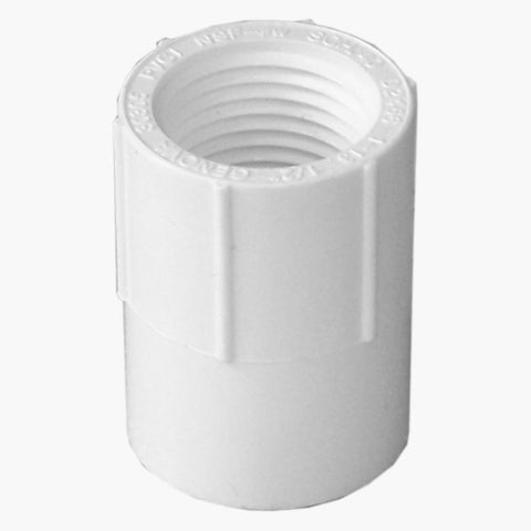 Schedule 40 1/2" Slip x 1/2" FPT PVC Adapter