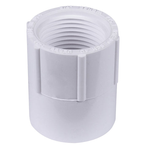 Schedule 40 3/4" Slip x 3/4" FPT PVC Adapter