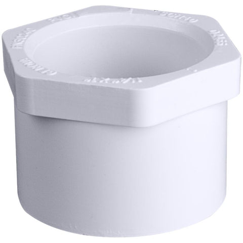 Schedule 40 1-1/4" Spigot x 1" Slip PVC Reducing Bushing