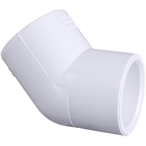 Schedule 40 3/4" Slip x Slip PVC 45 Degree Elbow