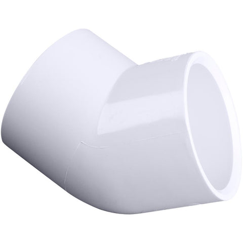 Schedule 40 1-1/4" Slip x Slip PVC 45 Degree Elbow