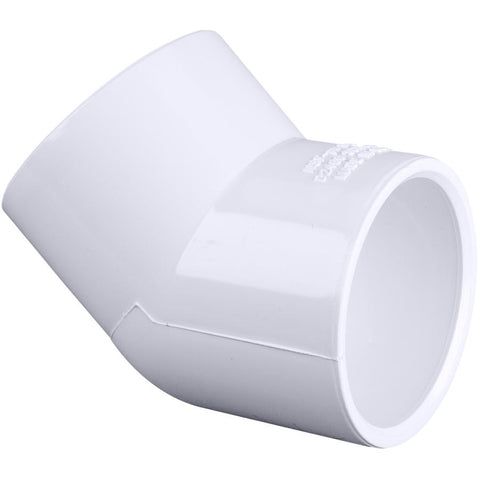 Schedule 40 1-1/2" Slip x Slip PVC 45 Degree Elbow