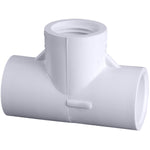 Schedule 40 1/2" Slip x Slip x FPT PVC Tee