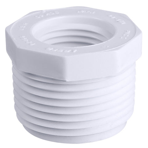 Schedule 40 1" MPT x 1/2" FPT PVC Reducing Bushing