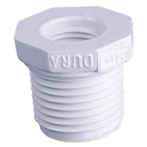 Schedule 40 1/2" MPT x 1/4" FPT PVC Reducing Bushing