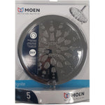 Moen 21529 Ignite 9 Inch Rain Shower Head with 5 Spray Functions and 2.5 GPM Rainfall, Chrome