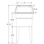 18" x 24.5" Polypropylene Laundry Tub - White