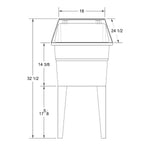 18" x 24.5" Polypropylene Laundry Tub - Black