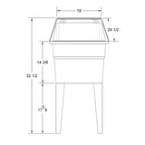 18" x 24.5" Polypropylene Laundry Tub - Black
