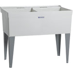 Mustee 27F Double Bowl Laundry Tub