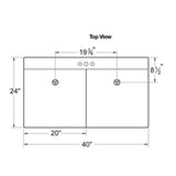 Mustee 27F Double Bowl Laundry Tub