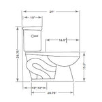 15.5" Niagara 4.8L 2 Piece White Flapperless Toilet