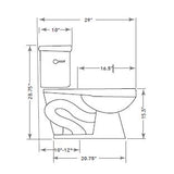 15.5" Niagara 4.8L 2 Piece White Flapperless Toilet
