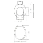 White Plastic Slow Close Regular Toilet Seat