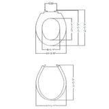 White Plastic Slow Close Regular Toilet Seat