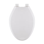 White Plastic Slow Close Elongated Toilet Seat