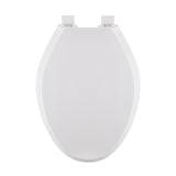 White Plastic Slow Close Elongated Toilet Seat