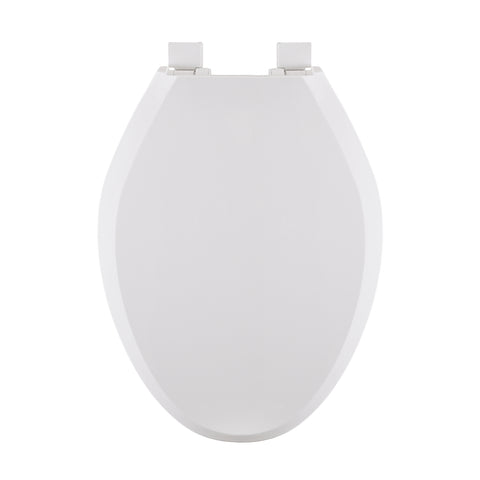 White Plastic Slow Close Elongated Toilet Seat