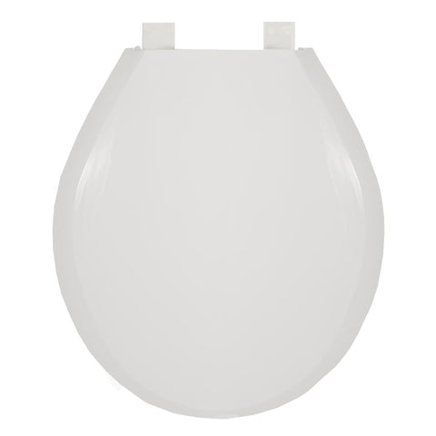 White Plastic Round Slow Close Toilet Seat with Lift and Clean Feature