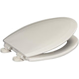 White Plastic Slow Close Elongated Toilet Seat