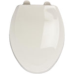 White Plastic Slow Close Elongated Toilet Seat