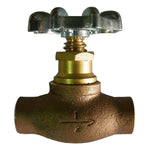 1/2" Copper Straight Stop Valve - with Aluminum Handle