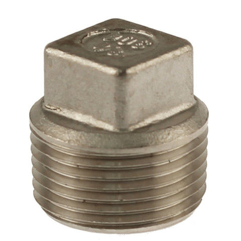 1/2" Stainless Steel Square Plug
