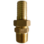 1" MPT x 1" Insert Brass Adapter with Built-In Union