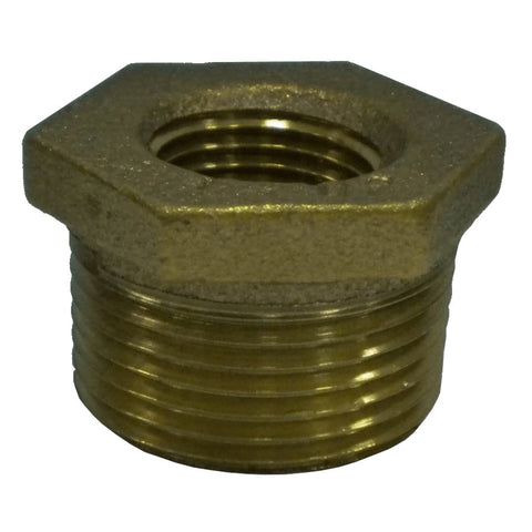 1" MPT x 3/4" FPT Bronze Reducing Bushing