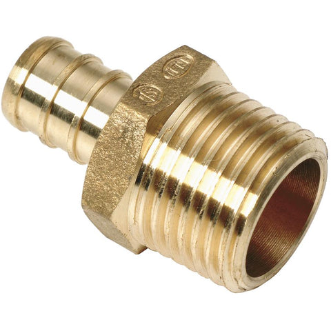 1/2" PEX  x 1/2" MPT Brass Adapter