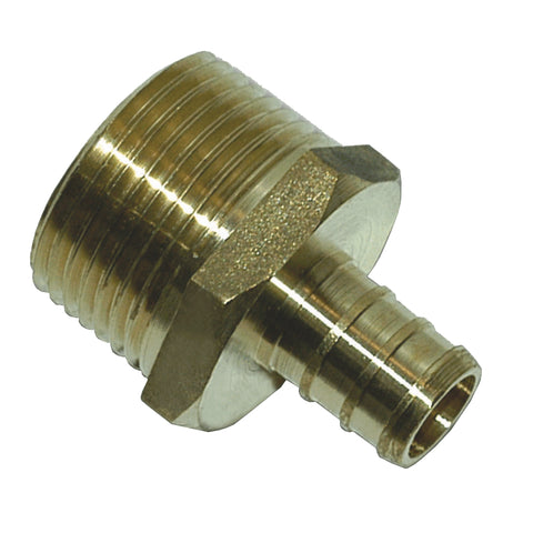 1/2" PEX  x 3/4" MPT Brass Adapter