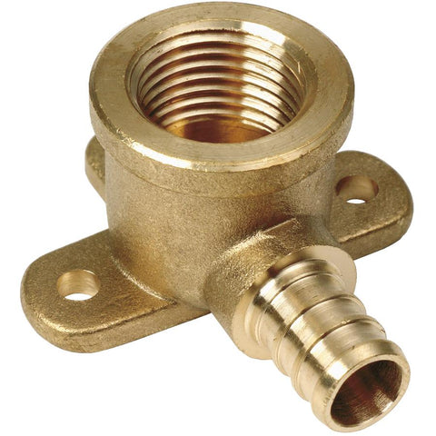 1/2" PEX  x 1/2" FPT Brass 90 Degree Drop Ear Elbow
