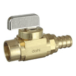 1/2" PEX x Copper Brass Straight Valve