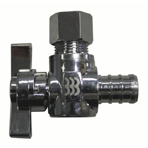 1/2" PEX x 3/8" Compression Quarter-Turn Angle Stop Valve