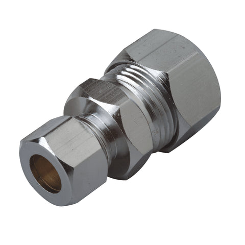 1/2 inch(s) Chrome Plated Brass Straight Compression Supply Connector