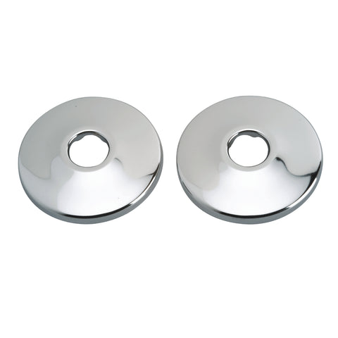 1/2'' Copper or 3/8" IPS Pipe Flanges - Chrome Plated Steel, 2 Pack