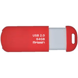 MFLASH 64GB The Flash Thumb Drive, USB 2.0 Flash Drive for External Storage, and SD Card Backup, on The go USB Memory Stick for Computers in Red Velvet