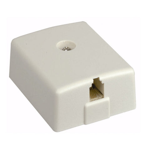 Surface Mount Phone Jack - White