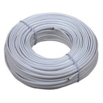 15.2M/50' White Flat Phone Cord