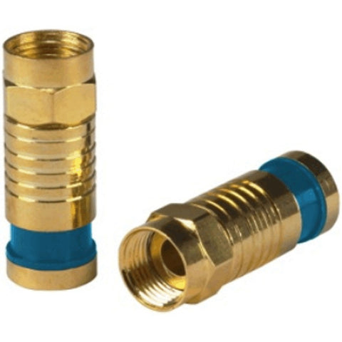 12 Pack RG6 Compression Quad Shield Connectors