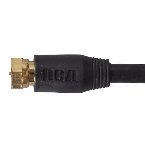 0.9 m / 3' RG6 Indoor and Outdoor Coaxial Cable - with Connector, Black